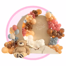Teddy bear theme birthday decoration for baby girl